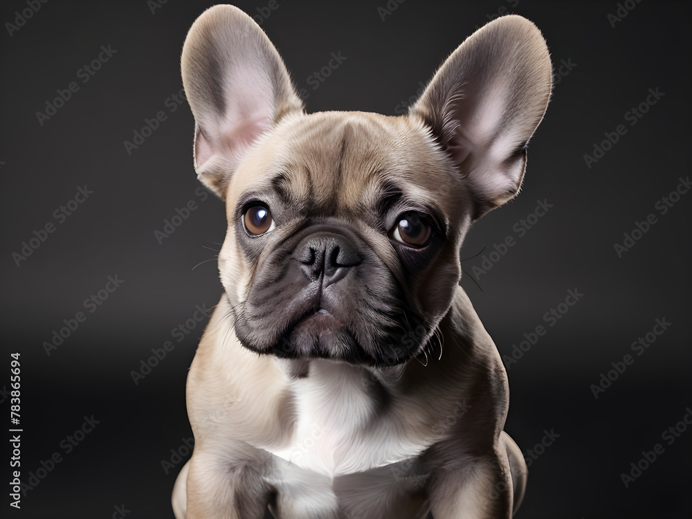 Captivating Studio Portrait of a French Bulldog