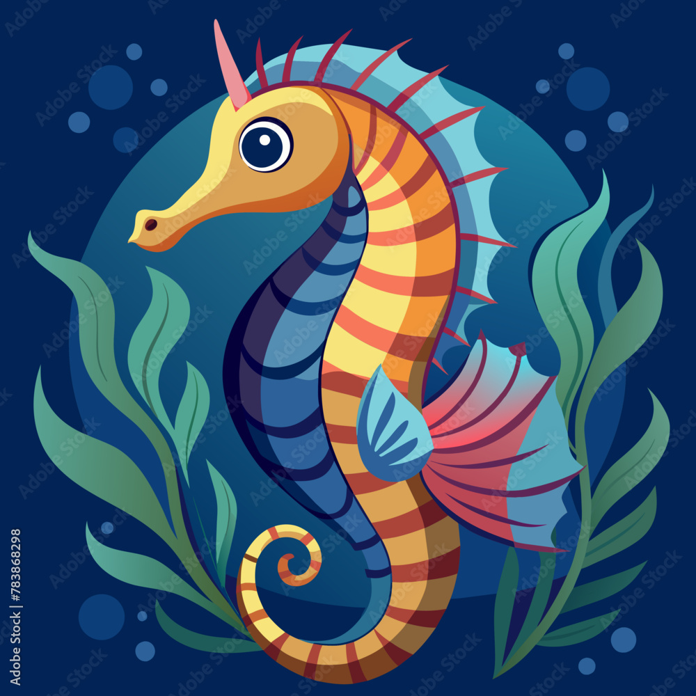 illustration of seahorse illustration of seahorse