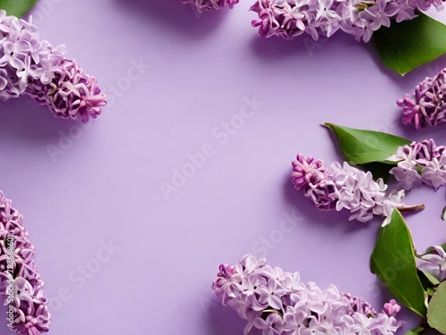 lilac flowers frame