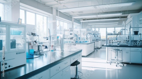 empty science laboratory room.  © CStock