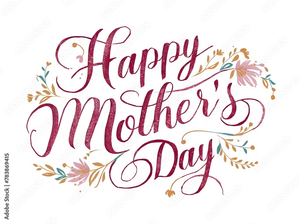Happy mother day  lettering typography