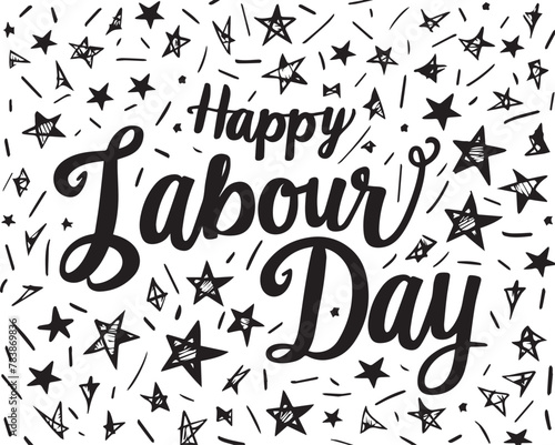 Happy Labour Day celebration background vector. Silhouette vector of Labour Day celebration 1st of May