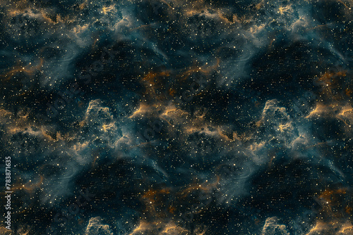 Cosmic nebula pattern with stardust sparkles photo