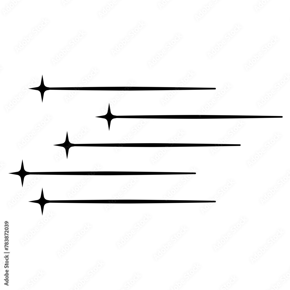 Minimalist element with star line Minimalist element with star line