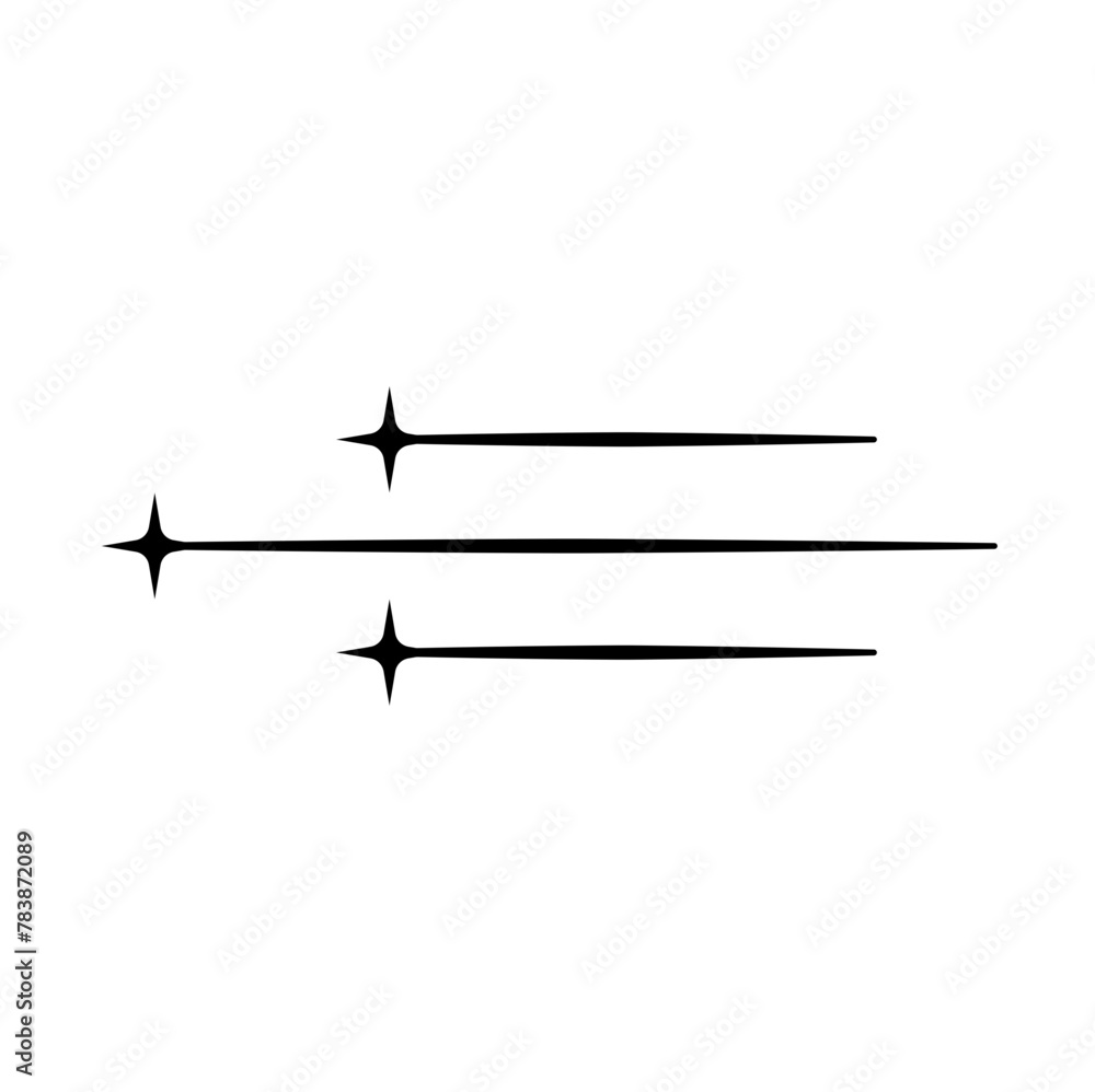 Minimalist element with star line Minimalist element with star line