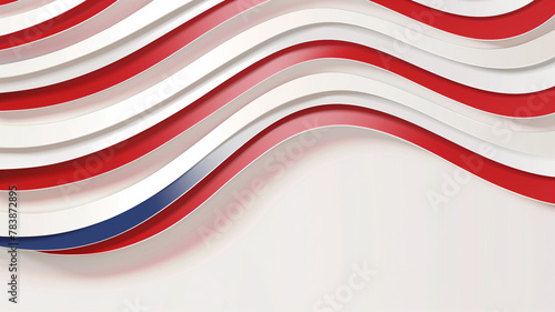Clean and photorealistic Independence Day banner featuring a close-up of a waving flag, symbolizing national pride and freedom