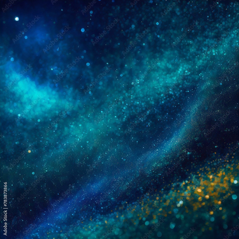 a dark blue backdrop infused with vibrant glow particles, forming intricate patterns that evoke a sense of cosmic wonder and mystique, inviting viewers into a mesmerizing journey through the unknown.