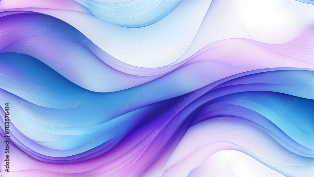 Fototapeta premium Blue Wave Abstract Design with Light Motion, Vector Illustration