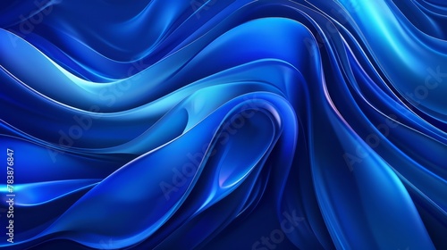 Abstract blue background ,Blue curve design smooth shape by blue color with blurred lines hyper realistic © Johannes