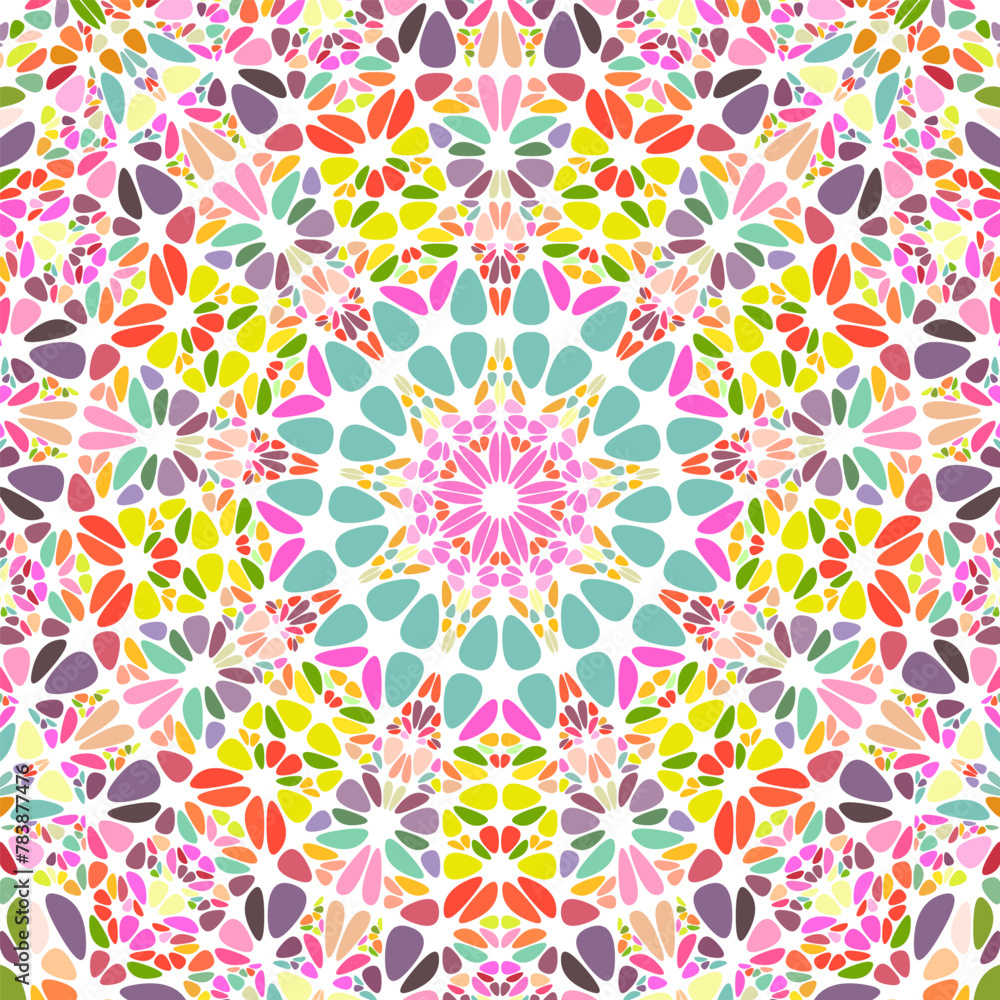 Oriental geometrical round ornament pattern mandala background - abstract floral hypnotic vector design from curved stones Oriental geometrical round ornament pattern mandala background - abstract floral hypnotic vector design from curved stones