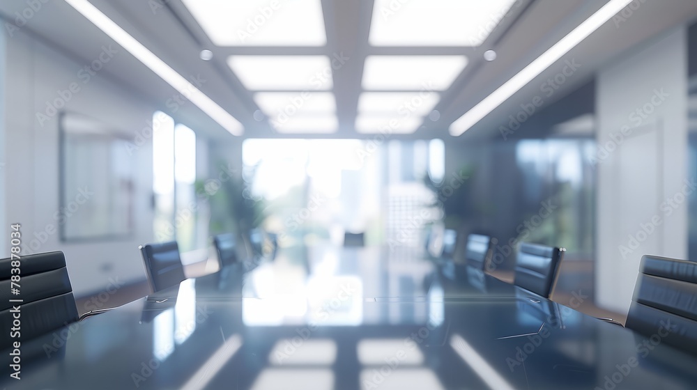 Blurred office hall interior meeting room. Generative ai. hyper realistic Blurred office hall interior meeting room. Generative ai. hyper realistic