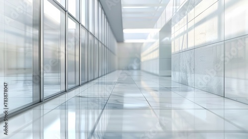 Blurred white abstract glass wall from modern building hyper realistic 