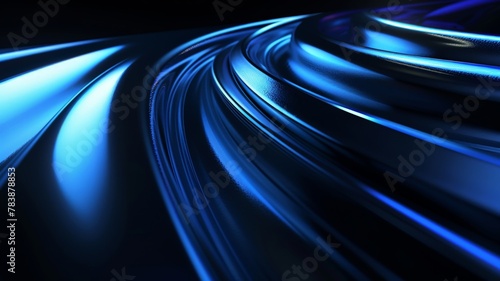 glowing wave blue dark technology futuristic background beautiful modern background concept hi-tech technology 