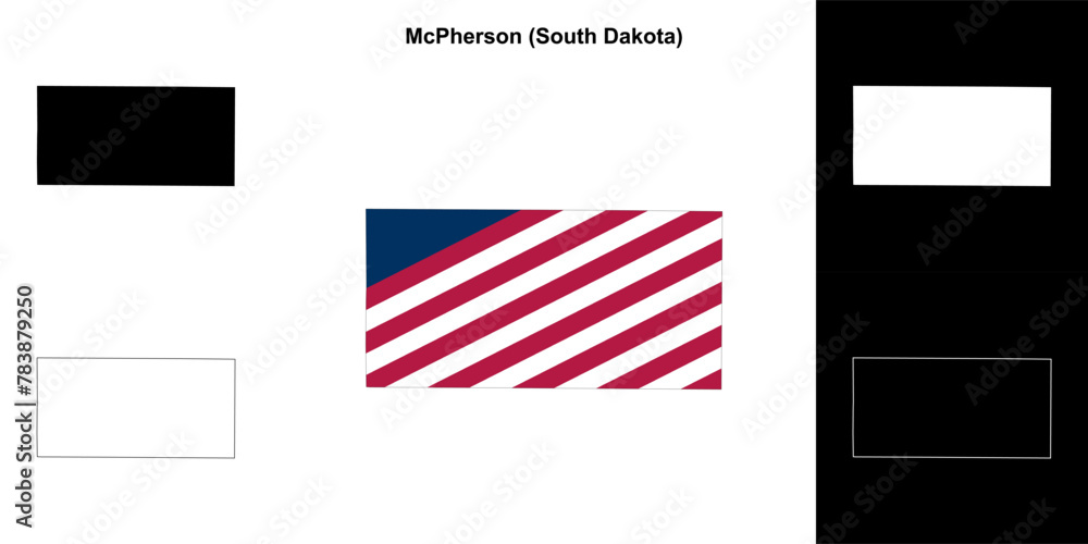 McPherson County (South Dakota) outline map set McPherson County (South Dakota) outline map set