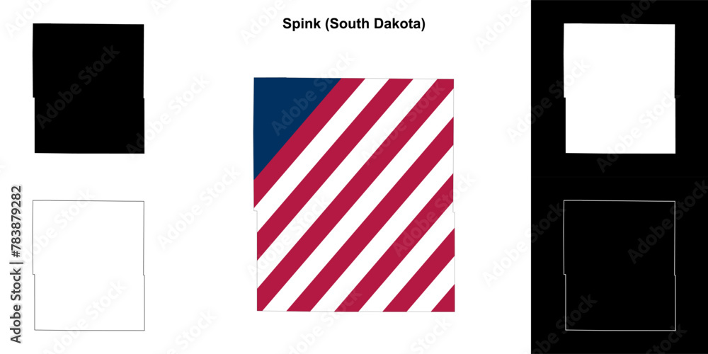 Spink County (South Dakota) outline map set Spink County (South Dakota) outline map set