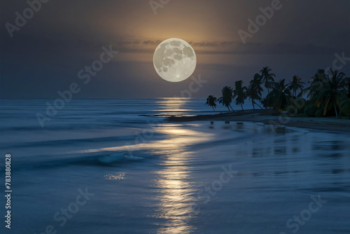 moon over water