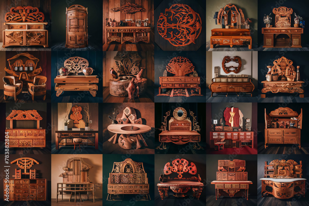 Fototapeta premium russian nesting dolls in shop