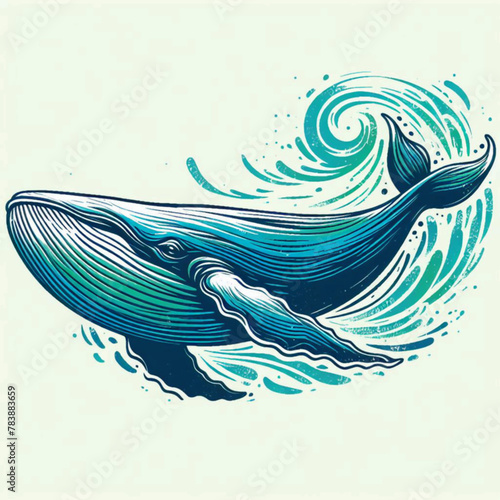 Humpback Whale in the Deep Blue