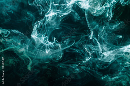 The image is of smoke in a blue color