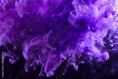A purple smoke cloud with a lot of purple and blue colors