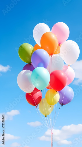 Colorful balloon decoration for birthday celebration