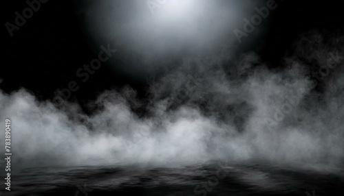 smoke in the black background ,sky, smoke, cloud, clouds, fog, dark, storm, white, AI generat 