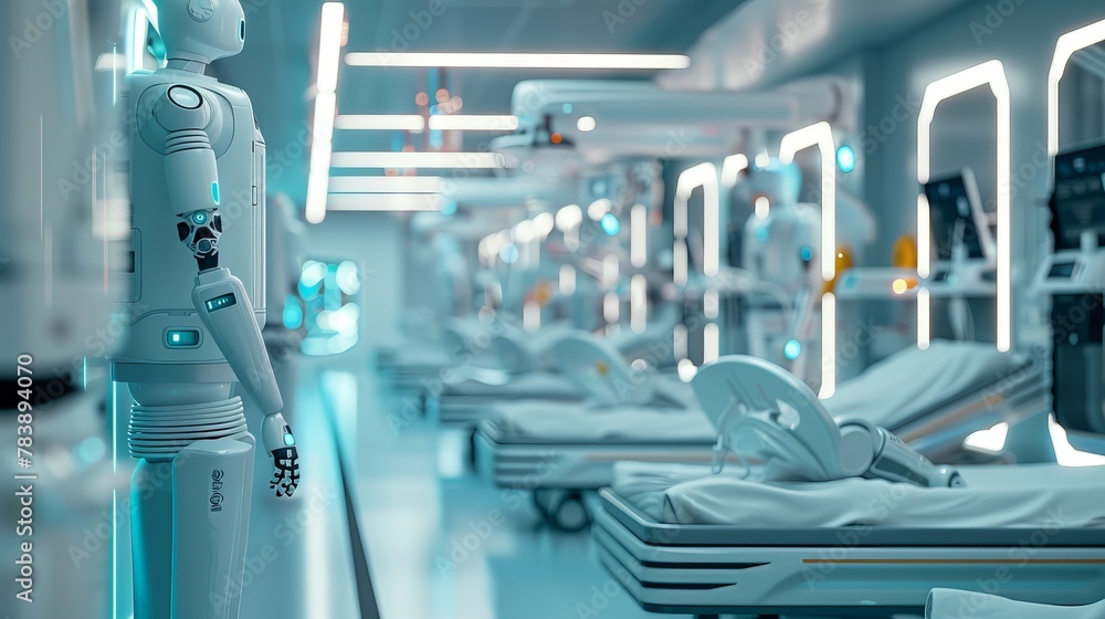 Futuristic AI-Powered Healthcare Facility Futuristic AI-Powered Healthcare Facility