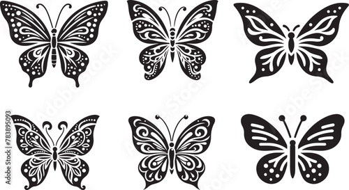 Butter Fly silhouette vector