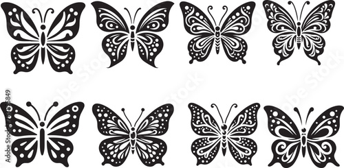 Butter Fly silhouette vector