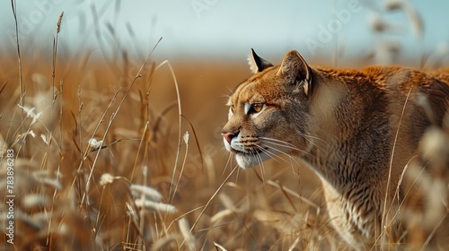 Saber-toothed Cat in Tallgrass Prairie photo