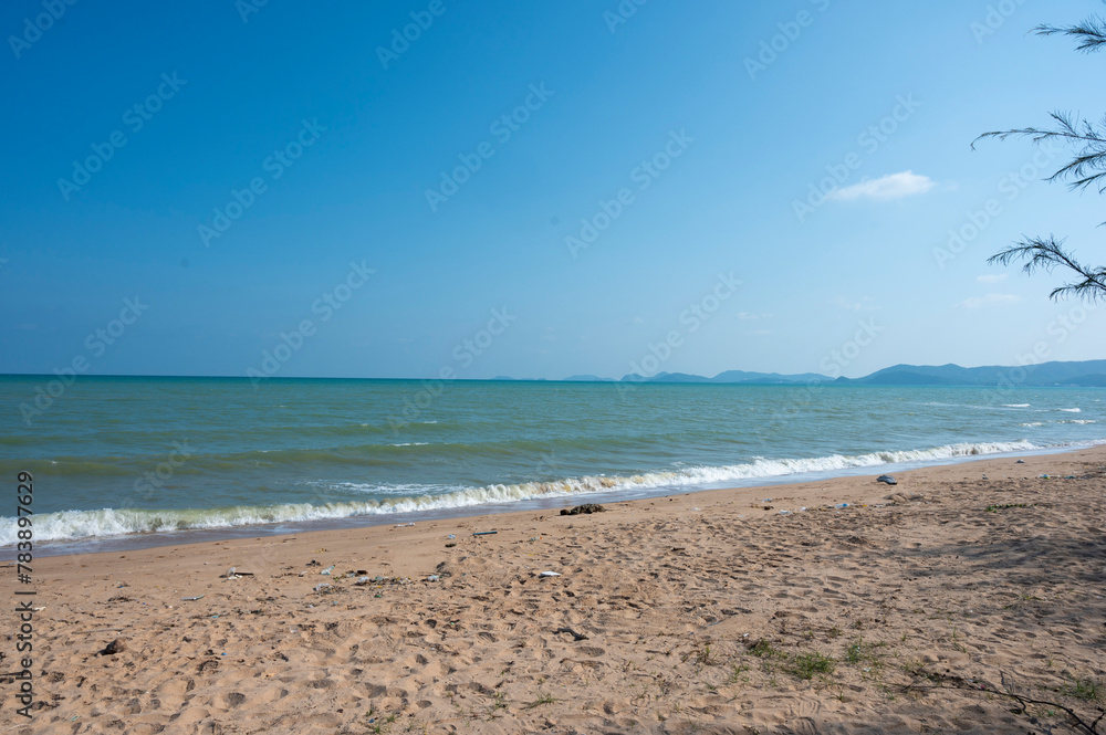 U-tapao Airport beach near sattahip naval base, Chonburi,Thailand.