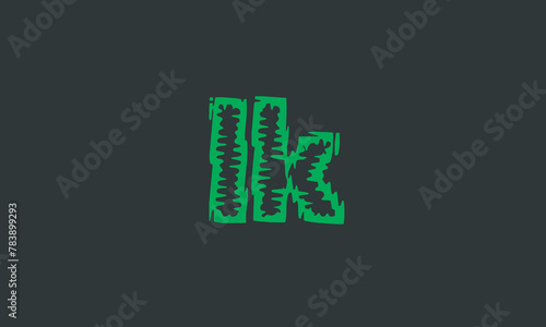 Alphabet letters Initials Monogram logo lk, kl, l and k photo