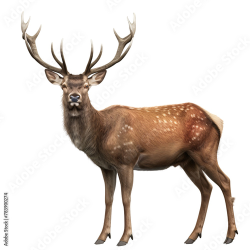 deer element_hyperrealistic_hyper detailed_isolated on transparent background