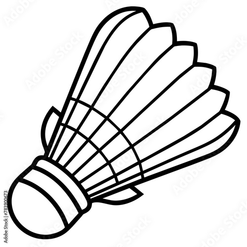 badminton racket and shuttlecock