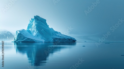 Melting Ice Sheet in Arctic Greenland landscape. Concept of Global Warming, Climate Change and Melting glaciers causing rise in Sea Levels © Web