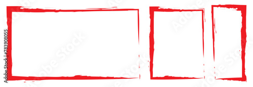 Grunge frames. Black brush stroke element. 11:11