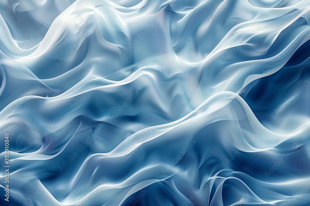 Fototapeta premium Background of abstract line waves. blue and white waves. Generative Ai