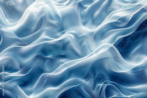 Background of abstract line waves. blue and white waves. Generative Ai