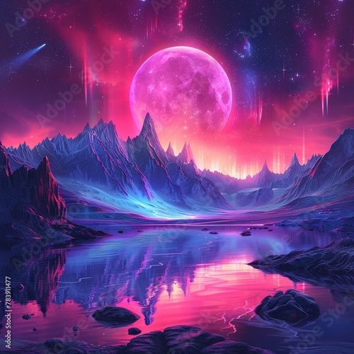 Synthwave Aurora A mesmerizing and captivating display inspired by the northern lights, fused with synthwave aesthetics and pulsating electronic melodies