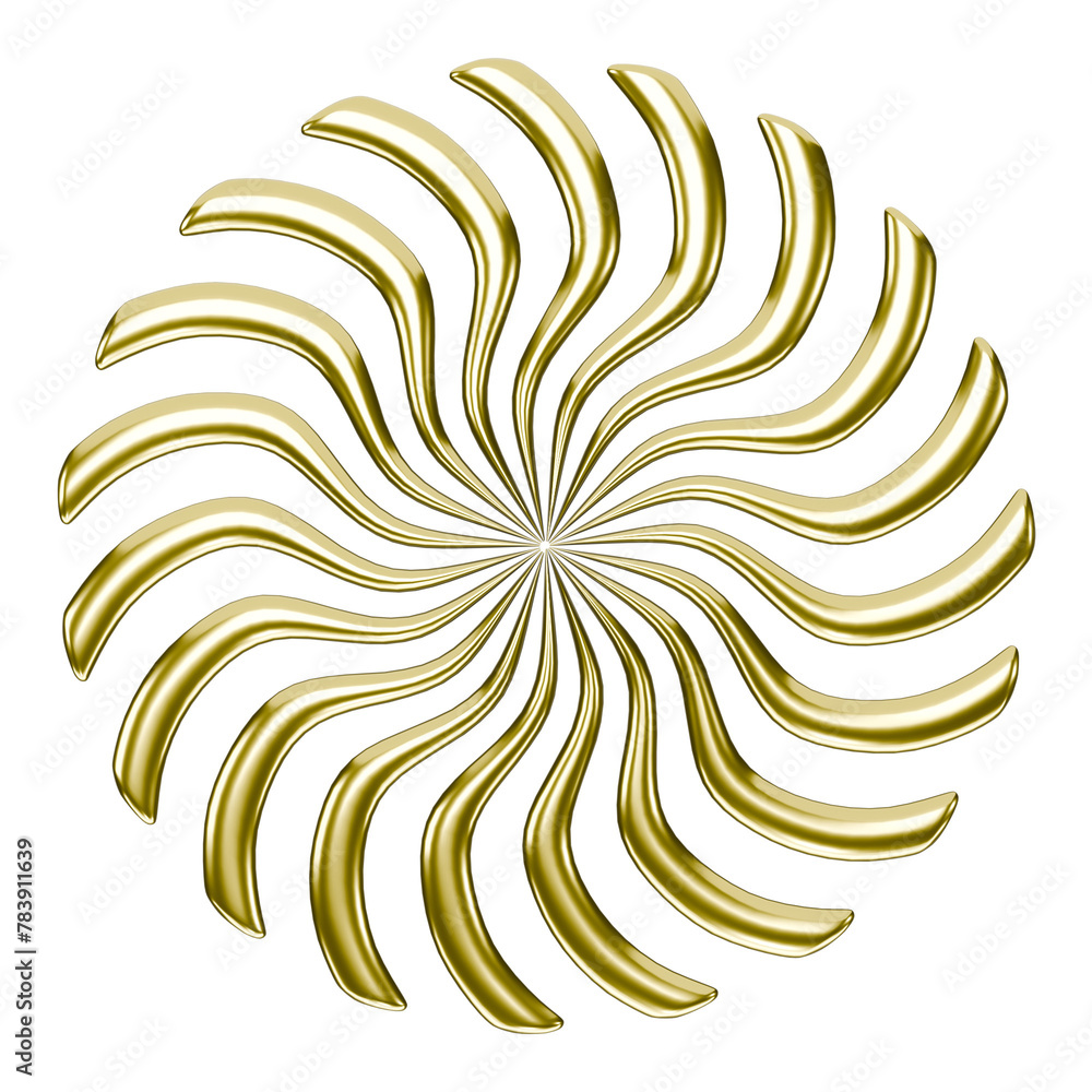 3D illustration of an abstract object. Render. icon. gold 3D illustration of an abstract object. Render. icon. gold