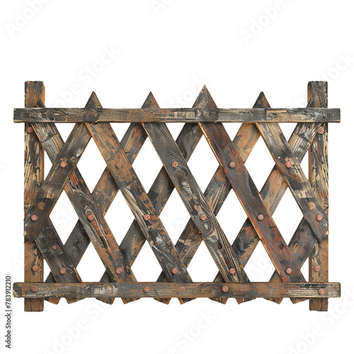 wooden fence isolated on transparent background