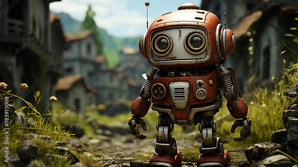 Robots in an abandoned city Robots in an abandoned city