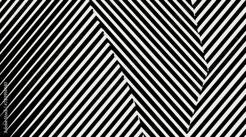 A minimalist, black and white pattern of repeating lines.