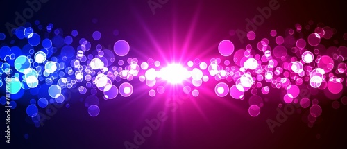  A purple-blue background with numerous small circles of light concentrated in the center Alternatively, a black backdrop featuring multitudes of smaller circular lights