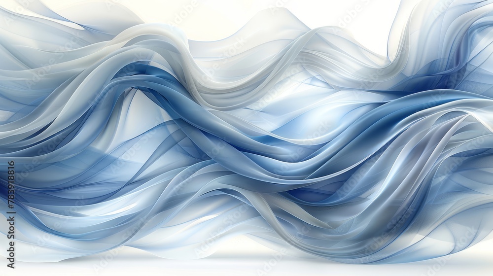 A blue and white abstract background with a wavy wave design at the bottom A blue and white abstract background with a wavy wave design at the bottom