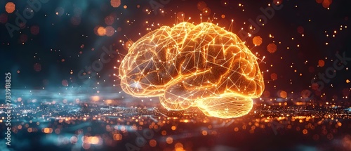 Brain's Symphony: A Dance of Neuronal Connections. Concept Mindfulness Moments, Relaxation Techniques, Mental Health Tips, Stress Management Strategies