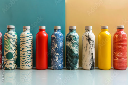 Designer Water Bottles with Artistic Patterns
