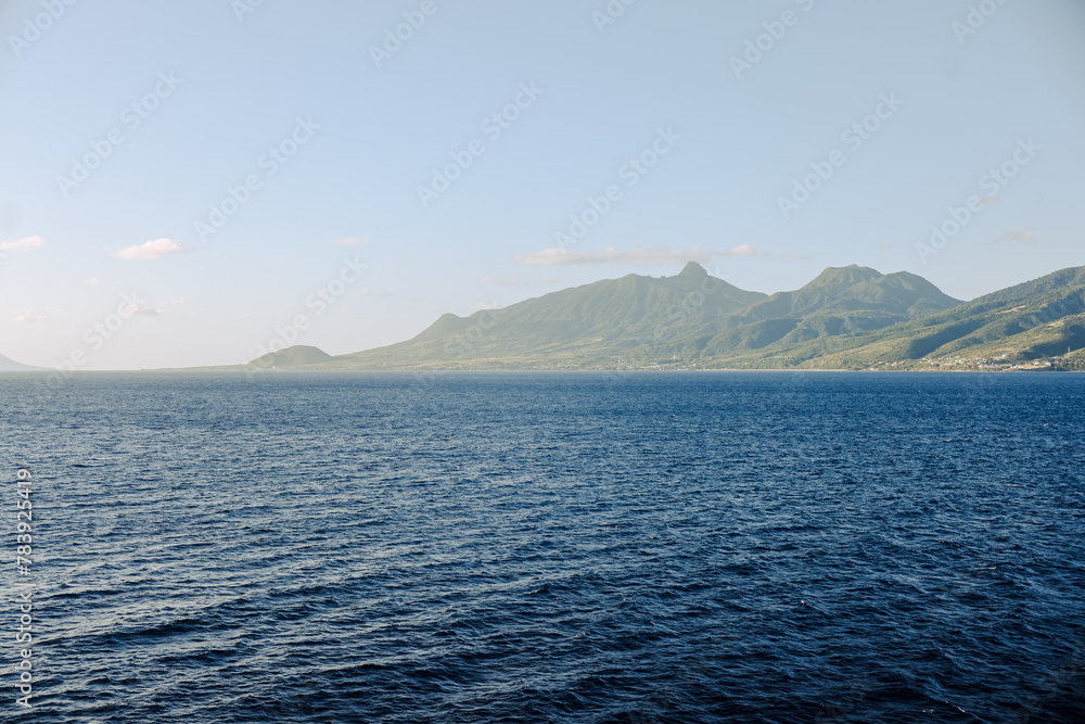 Charlestown, St Kitts and Nevis - March 28, 2028: Landscapes and vessels along the shores of St Kitts seen from the water
Charlestown, St Kitts and Nevis - March 28, 2028: Landscapes and vessels along the shores of St Kitts seen from the water