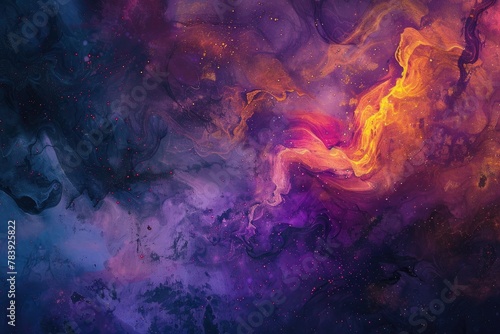 Cosmic purple and pink abstract art background - A vivid purple and pink abstract that feels cosmic and mysterious, with a myriad of textures photo