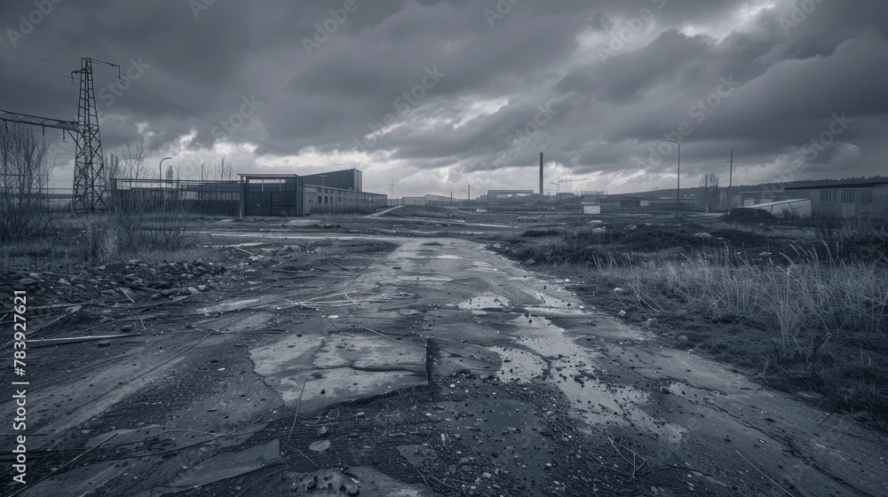 Dystopian Isolation: Abstract Anti-Humanist Landscape Dystopian Isolation: Abstract Anti-Humanist Landscape